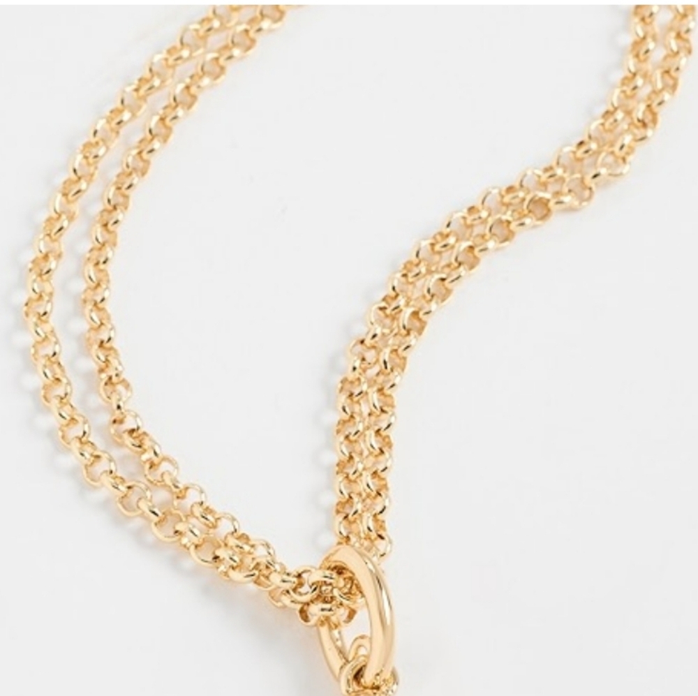 Roxanna Assoulin The Puffy Initial Necklace Initials of "L & P" Unisex New - Picture 2 of 6